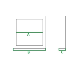 Panel LED natynkowy kwadrat Proma 24W 4000K-17554