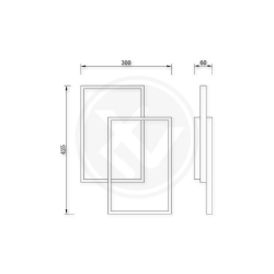 Żyrandol LED Galaxis Polaris 42x30x6 cm 45W biały-19134