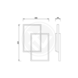 Żyrandol LED Galaxis Polaris 42x30x6 cm 45W biały-19134