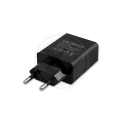 Zasilacz wtyczkowy 5V/3A 1x USB DC czarny-19304