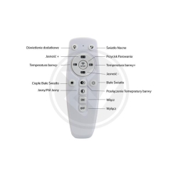 Plafon Led Parys 36W 530x530 3000K-6500K.-19998