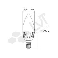 Żarówka LED E14 Ciepła 5W 8SMD 5630 230V silver.-20148