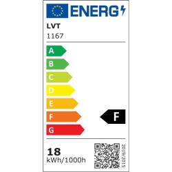 Panel LED natynkowy okrągły Proma 18W 2700K-22110