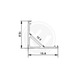 Profil Led Masterled kątowy 2m anodowany-22284