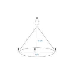 Żarówka LED E27 czujnik mikrofalowy A60 4000K 9W-22570