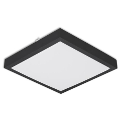 Plafon Solen 2xE27 kwadrat czarny czujnik mikr DIP-22662