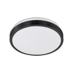 Plafon Solen 2xE27 okrągły czarny czujnik mikr DIP-22672