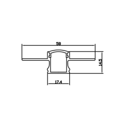 Profil Led Masterled GK 12mm 2m anodowany-23040