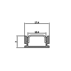 Profil Led Masterled nawierzchniowy 2m czarny-23042