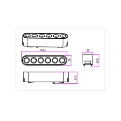 Lampa LED Luxo 48V  6W 4000K Linea 24° biała-23435