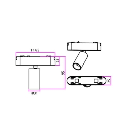 Lampa LED Luxo 48V  5W 4000K Spot 36° biała-23443