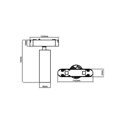 Lampa LED Luxo 48V 15W 4000K Spot 36° biała-23454