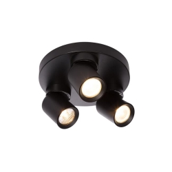 Kinkiet GU10 LED Timo ruchomy x3 czarny okrągły.-23707