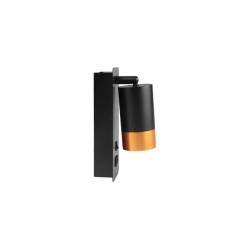 Kinkiet do czytania Klemens GU10 czarny złoty USB-23887