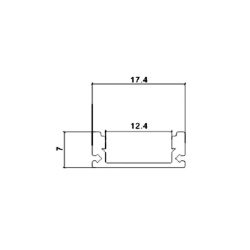 Profil Led Masterled nawierzchniowy 2m anodowany-24153