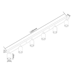 Kinkiet GU10 LED Bardo ruchomy x6 biały-24323