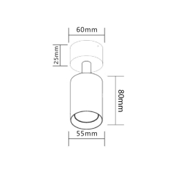 Kinkiet GU10 LED Bardo ruchomy x1 biały-24350