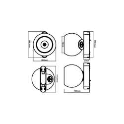 Lampa LED Luxo 48V 10W 4000K Mars czarna-25345