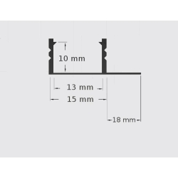 Profil LED PCV 33x12 Wpusz glazura biały 2m Trans-26514