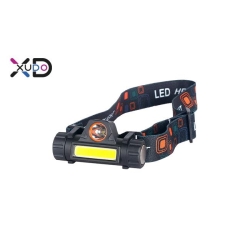 Latarka LED czołowa 1W COB + 1W LED akumulator-26534