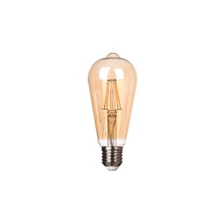 Żarówka LED E27 Filament 3-Dimm ST64 2700K 6W Ambe-27350