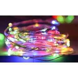 Łańcuch LED świąteczny 3xAA 30 LED 3m RGB-27729