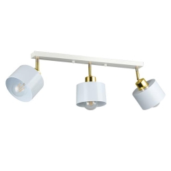 Kinkiet E27 LED Elza ruchomy x3 biały + złoty.-27981