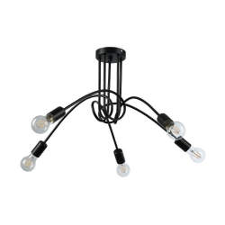 Żyrandol LED E27 Nido x5 czarny.-28348