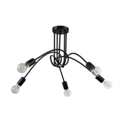 Żyrandol LED E27 Nido x5 czarny-28348