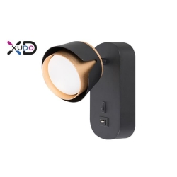 Kinkiet do czytania GX53 czarny+złotyUSB-28444