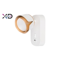 Kinkiet do czytania GX53 biały+złoty USB-28486