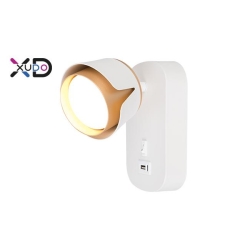 Kinkiet do czytania GX53 biały+złoty USB-28487
