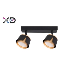 Kinkiet GX53 LED x2 czarny+złoty-28502