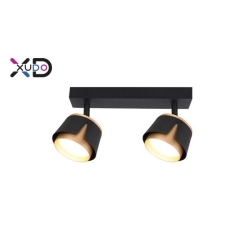 Kinkiet GX53 LED x2 czarny+złoty-28503