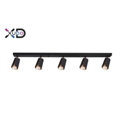 Kinkiet GU10 LED x5 czarny+złoty-28515