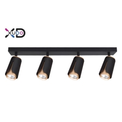 Kinkiet GU10 LED x4 czarny+złoty-28518