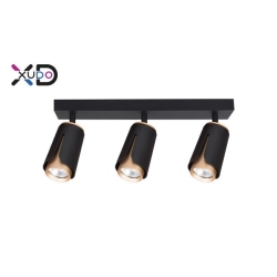 Kinkiet GU10 LED x3 czarny+złoty-28520