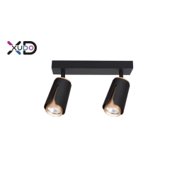 Kinkiet GU10 LED x2 czarny+złoty-28522