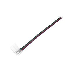 Złączka do taśmy LED 10mm zatrzask. RGB z kablem -28613