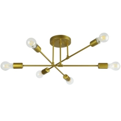 Żyrandol LED E27 Eliot 70cm x6 złoty.-30692