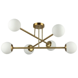 Żyrandol LED E27 Bali-12 74cm x6 złoty-30773