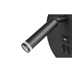 Kinkiet do czytania Piero G9+LED USB czarny.-31130