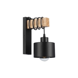 Kinkiet E27 LED Elza wiszący x1 czarny + WD-31698
