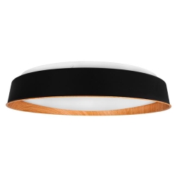 Plafon LED 3CCT 54W czarny+drewno pilot-32044