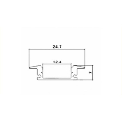 Profil Led Masterled wpuszczany 2m czarny-33090