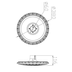 Lampa LED parkowa latarnia Ramon 120W 4000K-33102
