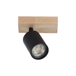 Kinkiet GU10 LED Dabi ruchomy x1 czarny + WD-33120