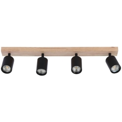 Kinkiet GU10 LED Dabi ruchomy x4 czarny + WD-33123
