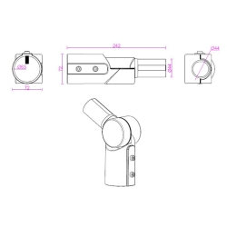 Adapter do słupa oświetleniowego 60mm-40mm-33215