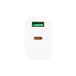 Zasilacz Quick Charge 20W 1xUSB-C 1xUSB-A biały-33236